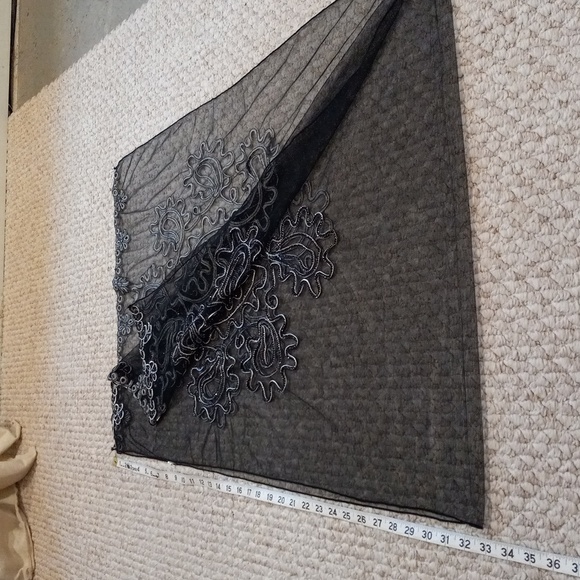 New Years Party Scarf Sheer Classy Summer Evening Hijab Sparkly Feminine Dainty - Picture 16 of 17